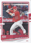 Mike Trout #129 Los Angeles Angels ("City of Angels" and old Donruss logo on back) | 2020 Donruss