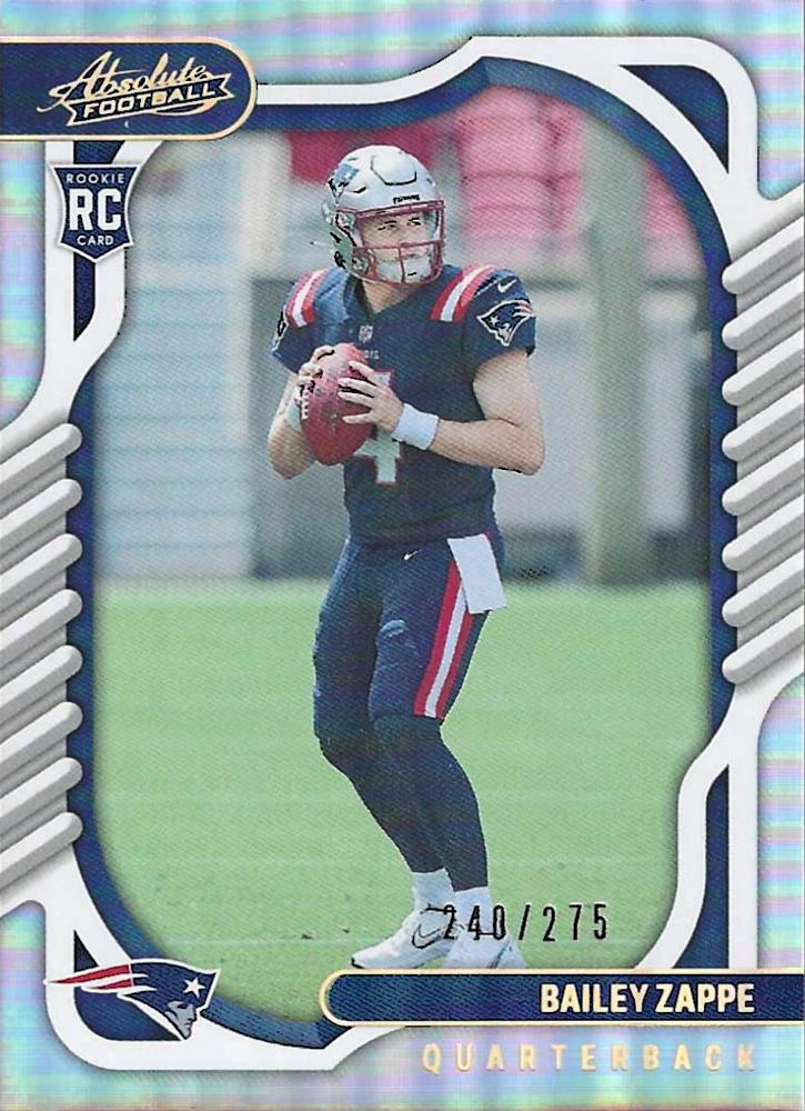 Bailey Zappe #129 New England Patriots | 2022 Panini Absolute | NFL Football
