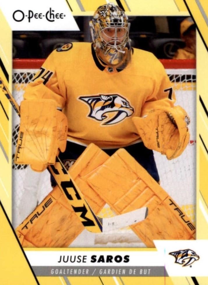 Juuse Saros #129 Nashville Predators | 2023-24 O-Pee-Chee Yellow Border