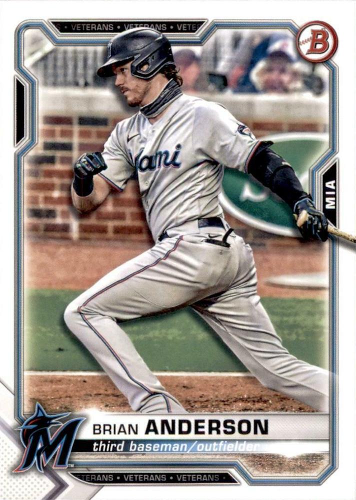 Brian Anderson #12 Miami Marlins | 2021 Bowman