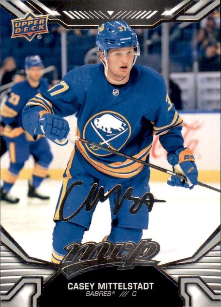 Casey Mittelstadt #130 Buffalo Sabres | 2022-23 Upper Deck MVP Silver Script