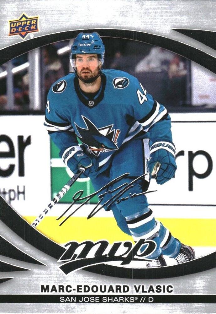 Marc-Edouard Vlasic #130 San Jose Sharks | 2023-24 Upper Deck MVP Silver Script