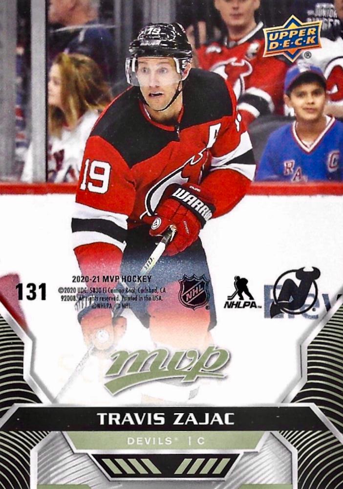 Travis Zajac #131 New Jersey Devils | 2020-21 Upper Deck MVP Puzzle Backs