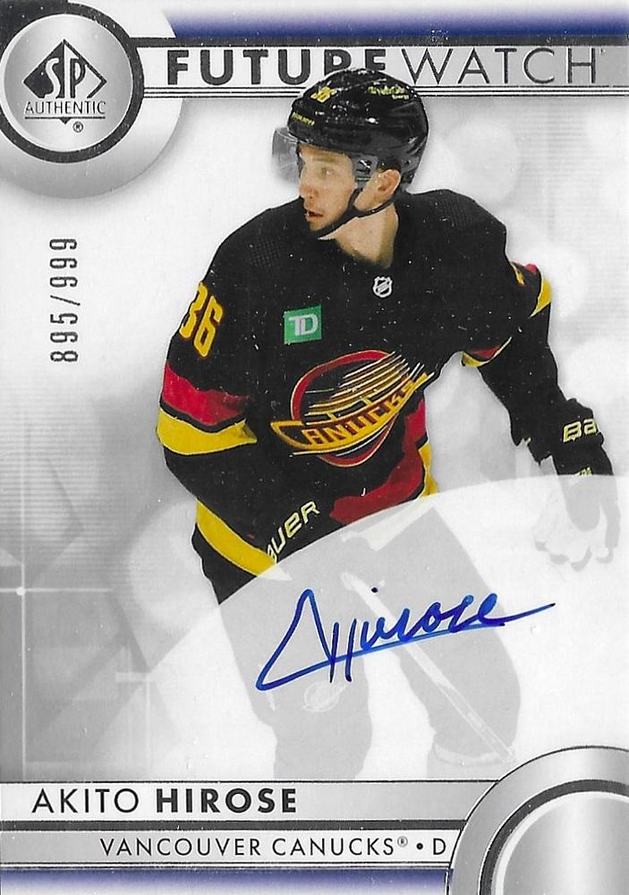 Akito Hirose #131 Vancouver Canucks | 2023-24 SP Authentic