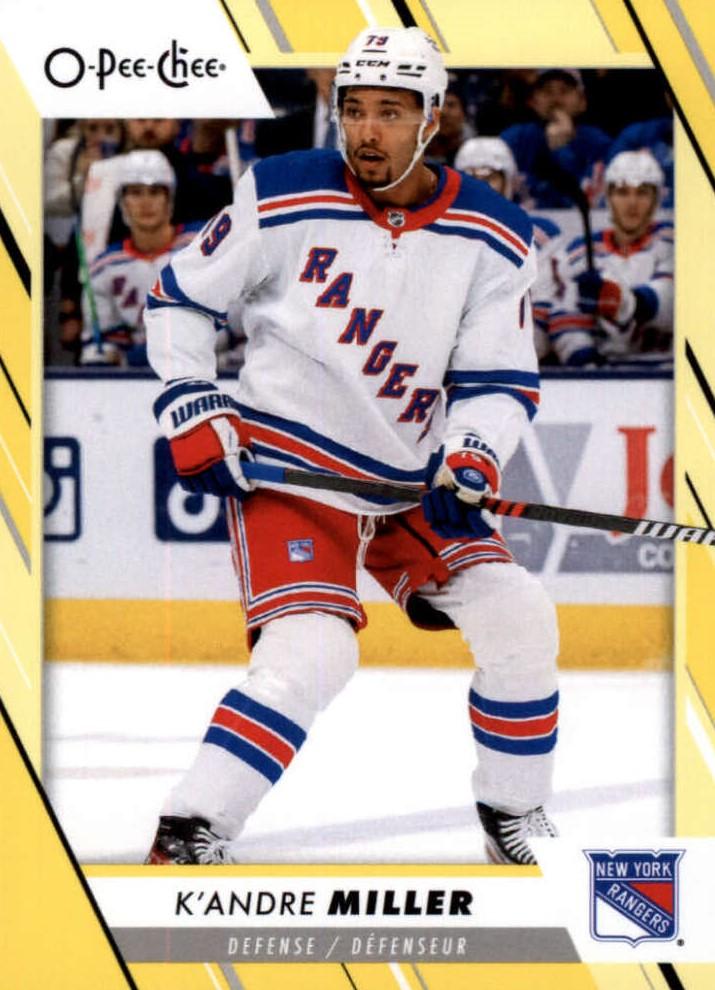 K'Andre Miller #132 New York Rangers | 2023-24 O-Pee-Chee Yellow Border