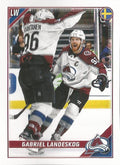 Gabriel Landeskog #134 (Celebrating with Mikko Rantanen) | 2019-20 Topps NHL Sticker Collection