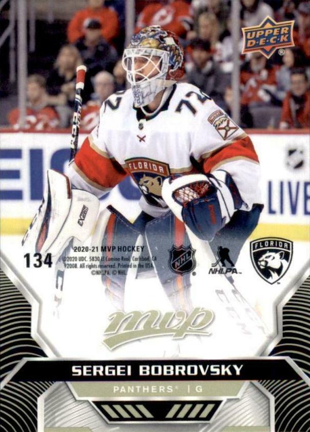 Sergei Bobrovsky #134 Florida Panthers | 2020-21 Upper Deck MVP Puzzle Backs