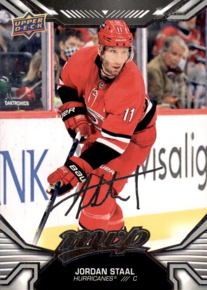 Jordan Staal #136 Carolina Hurricanes | 2022-23 Upper Deck MVP Silver Script