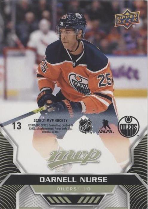 Darnell Nurse #13 Edmonton Oilers | 2020-21 Upper Deck MVP Puzzle Backs