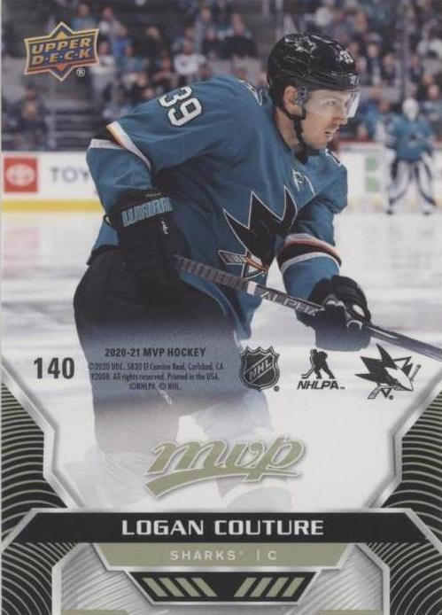 Logan Couture #140 San Jose Sharks | 2020-21 Upper Deck MVP Puzzle Backs