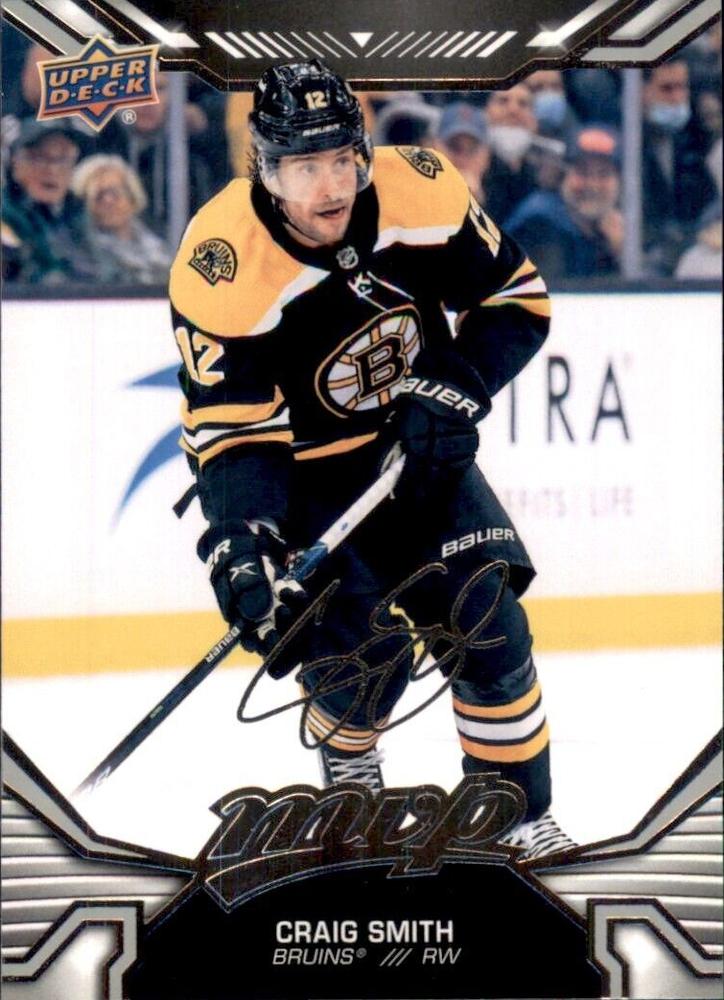 Craig Smith #140 Boston Bruins | 2022-23 Upper Deck MVP Silver Script