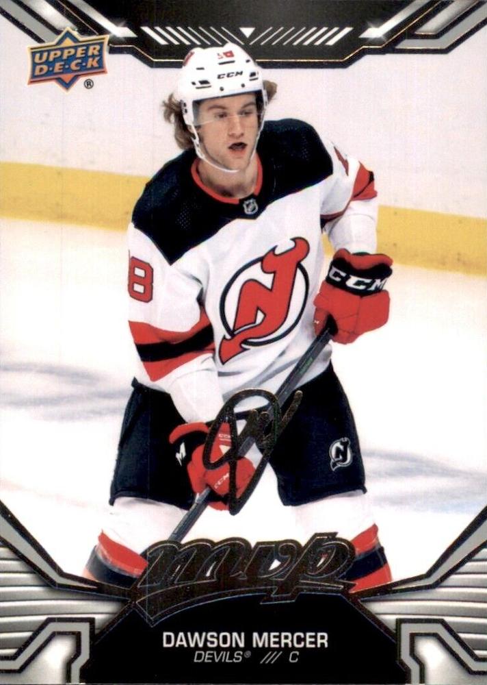 Dawson Mercer #141 New Jersey Devils | 2022-23 Upper Deck MVP Silver Script