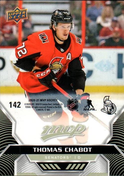 Thomas Chabot #142 Ottawa Senators | 2020-21 Upper Deck MVP Puzzle Backs