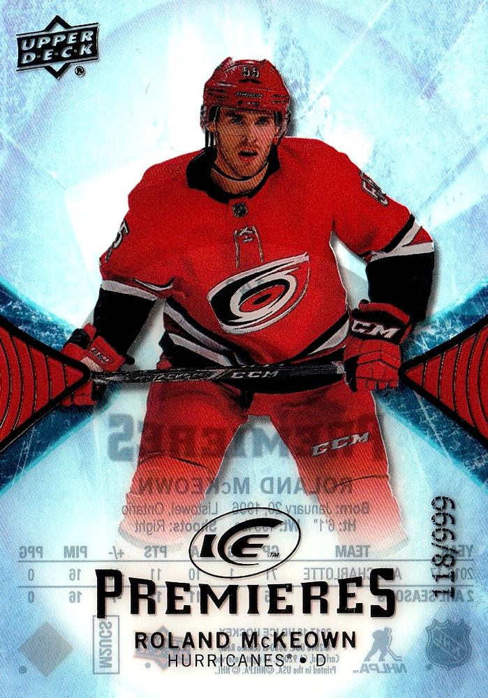 Roland McKeown #143 Carolina Hurricanes | 2017-18 Upper Deck Ice