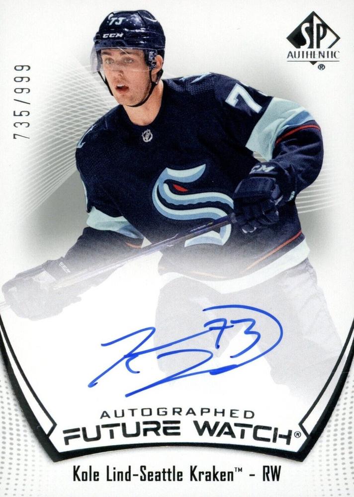 Kole Lind #144 Seattle Kraken | 2021-22 SP Authentic