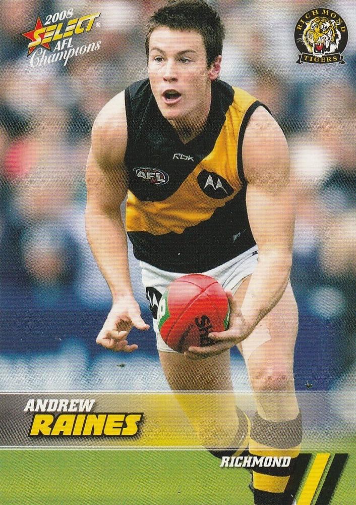 Andrew Raines #145 Richmond Tigers | 2008 Select AFL Champions