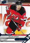 Miles Wood #147 New Jersey Devils | 2020-21 Upper Deck Overtime Blue Foil