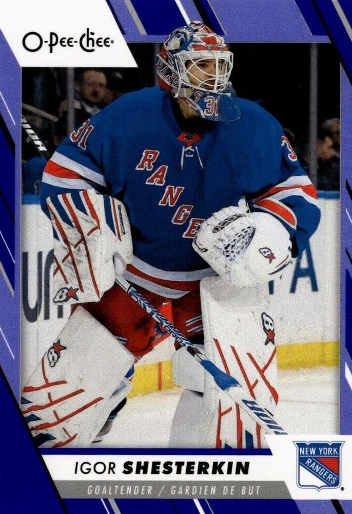 Igor Shesterkin #148 New York Rangers | 2023-24 O-Pee-Chee Blue Border