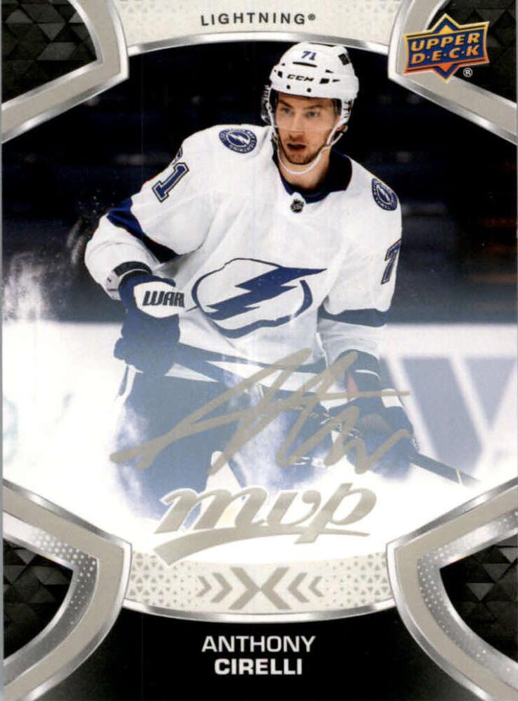 Anthony Cirelli #149 Tampa Bay Lightning | 2021-22 Upper Deck MVP Silver Script