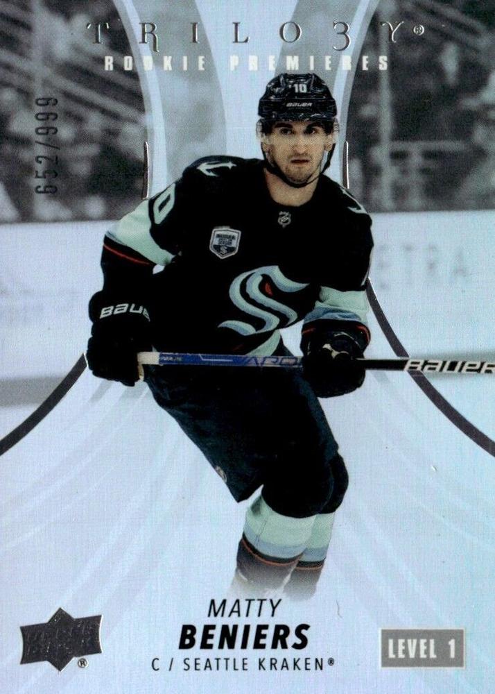 Matty Beniers #149 Seattle Kraken | 2022-23 Upper Deck Trilogy