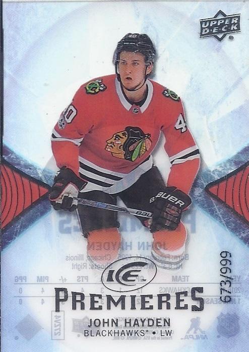 John Hayden #150 Chicago Blackhawks | 2017-18 Upper Deck Ice