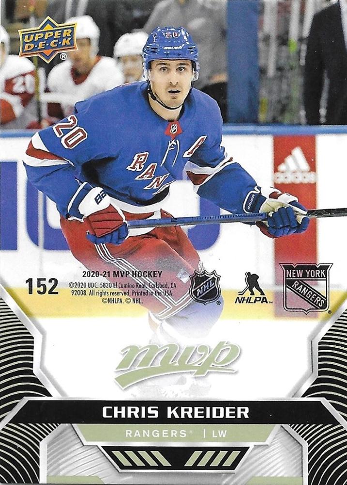 Chris Kreider #152 New York Rangers | 2020-21 Upper Deck MVP Puzzle Backs