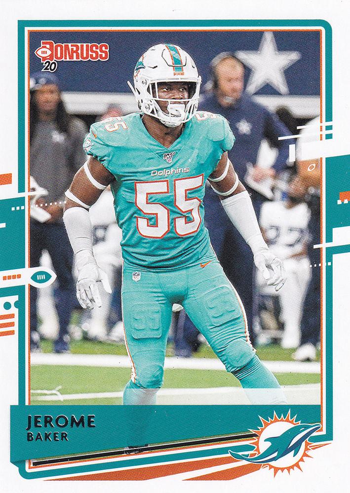 Jerome Baker #154 Miami Dolphins | 2020 Panini Donruss | NFL Football