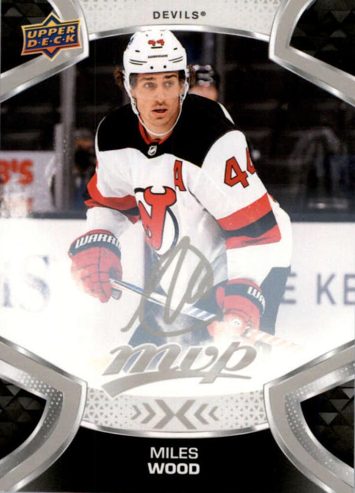 Miles Wood #154 New Jersey Devils | 2021-22 Upper Deck MVP Silver Script