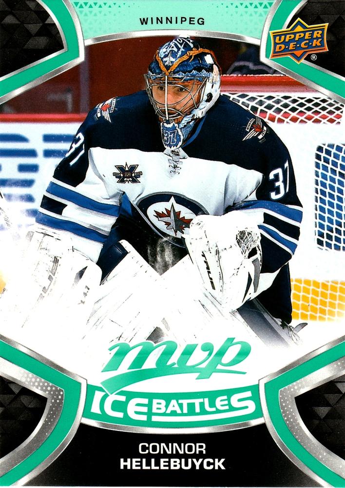 Connor Hellebuyck #155 Winnipeg Jets | 2021-22 Upper Deck MVP Ice Battles