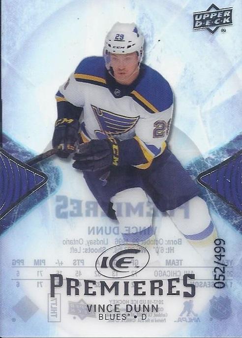Vince Dunn #156 St. Louis Blues | 2017-18 Upper Deck Ice