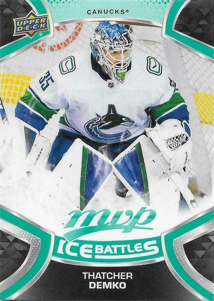 Thatcher Demko #157 Vancouver Canucks | 2021-22 Upper Deck MVP Ice Battles