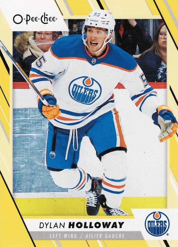Dylan Holloway #157 Edmonton Oilers | 2023-24 O-Pee-Chee Yellow Border
