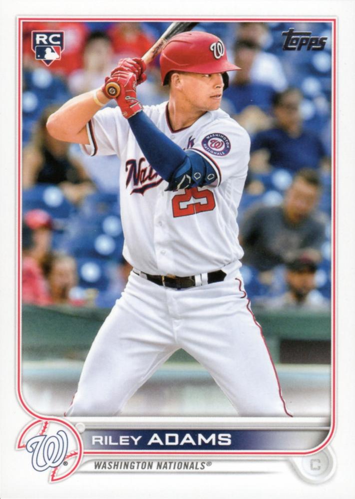 Riley Adams #158 Washington Nationals (Factory set, Large RC logo) | 2022 Topps