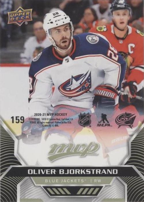 Oliver Bjorkstrand #159 Columbus Blue Jackets | 2020-21 Upper Deck MVP Puzzle Backs
