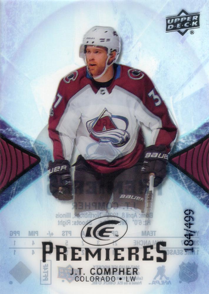 J.T. Compher #160 Colorado Avalanche | 2017-18 Upper Deck Ice
