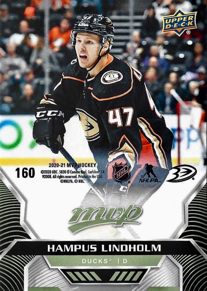 Hampus Lindholm #160 Anaheim Ducks | 2020-21 Upper Deck MVP Puzzle Backs