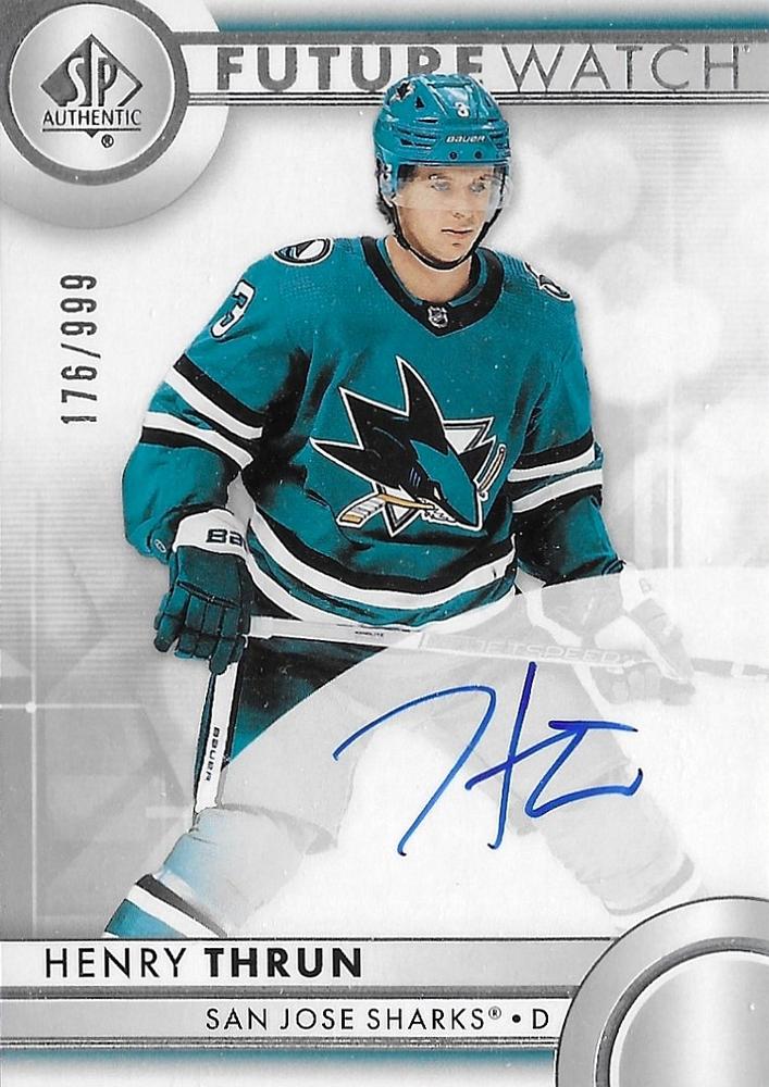Henry Thrun #160 San Jose Sharks | 2023-24 SP Authentic