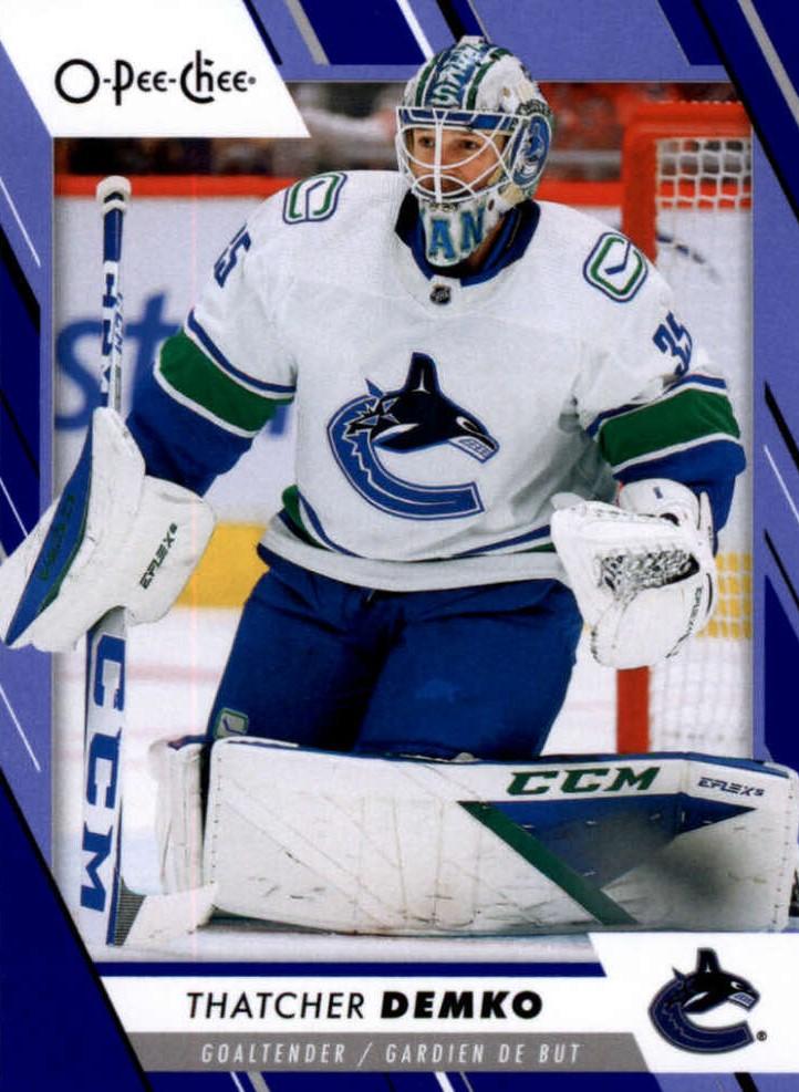 Thatcher Demko #161 Vancouver Canucks | 2023-24 O-Pee-Chee Blue Border