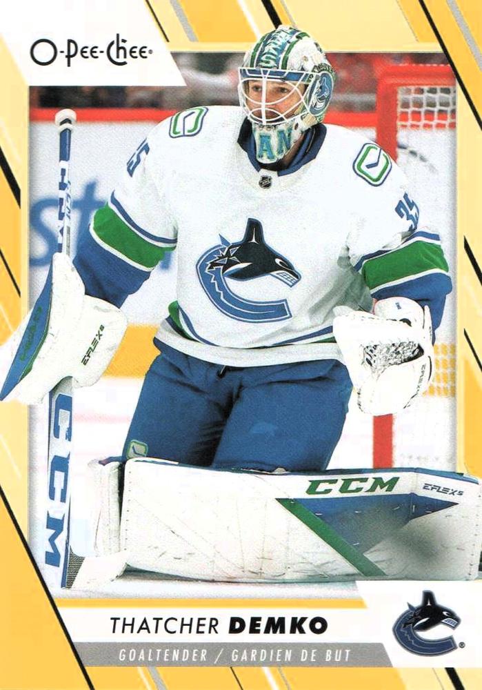 Thatcher Demko #161 Vancouver Canucks | 2023-24 O-Pee-Chee Yellow Border