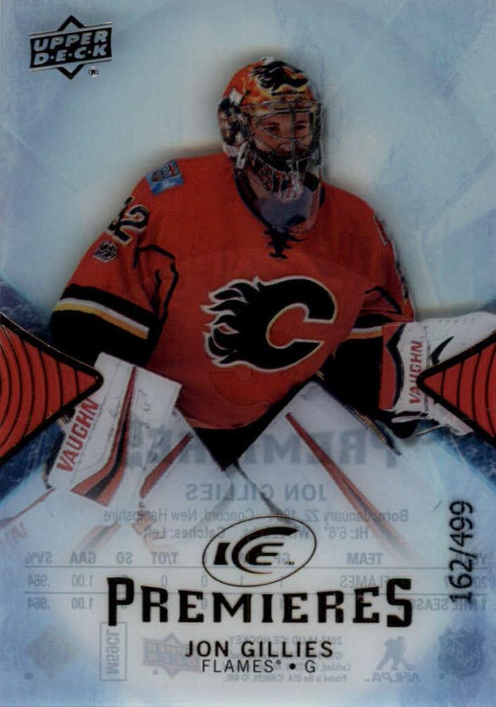 Jon Gillies #162 Calgary Flames | 2017-18 Upper Deck Ice
