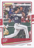 Juan Soto #162 Washington Nationals (Batting, "District of Champions" and old Donruss logo on back) | 2020 Donruss
