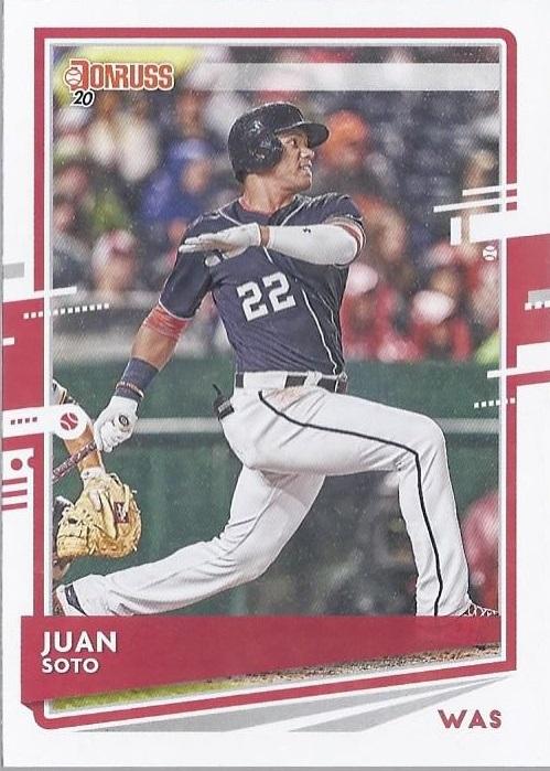 Juan Soto #162 Washington Nationals (Batting, "District of Champions" and old Donruss logo on back) | 2020 Donruss