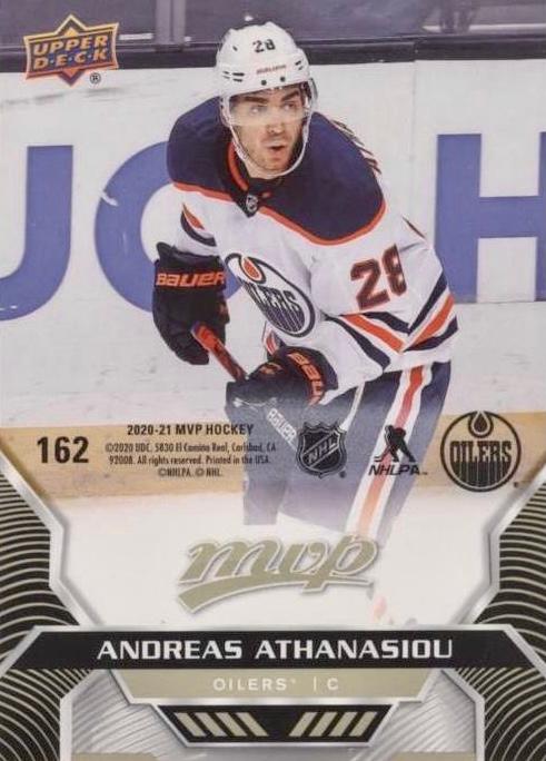 Andreas Athanasiou #162 Edmonton Oilers | 2020-21 Upper Deck MVP Puzzle Backs