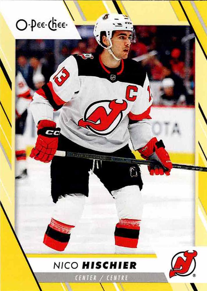 Nico Hischier #162 New Jersey Devils | 2023-24 O-Pee-Chee Yellow Border