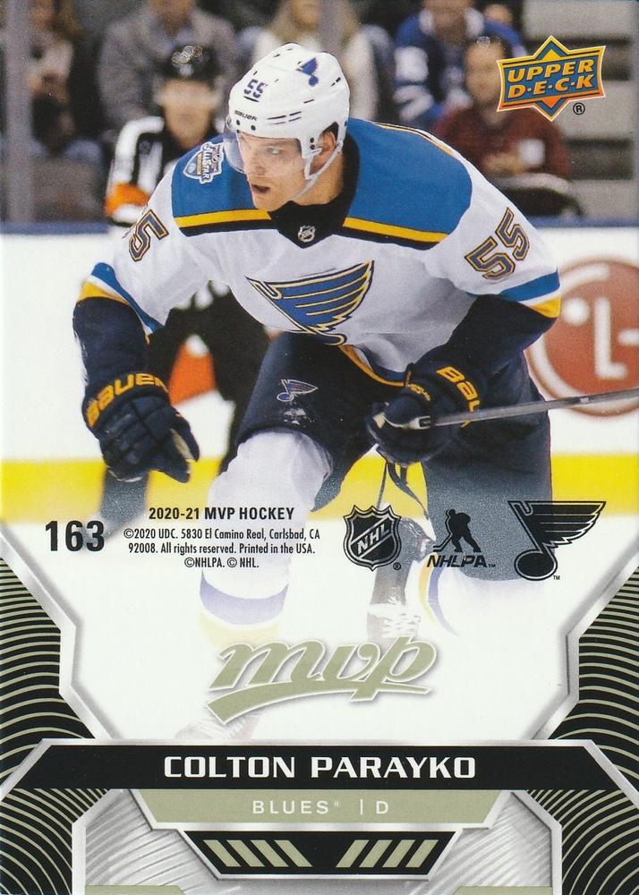 Colton Parayko #163 St. Louis Blues | 2020-21 Upper Deck MVP Puzzle Backs