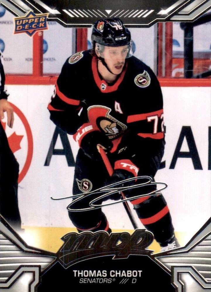 Thomas Chabot #163 Ottawa Senators | 2022-23 Upper Deck MVP Silver Script