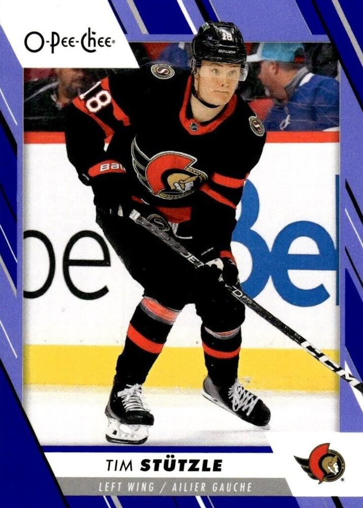 Tim Stutzle #163 Ottawa Senators | 2023-24 O-Pee-Chee Blue Border