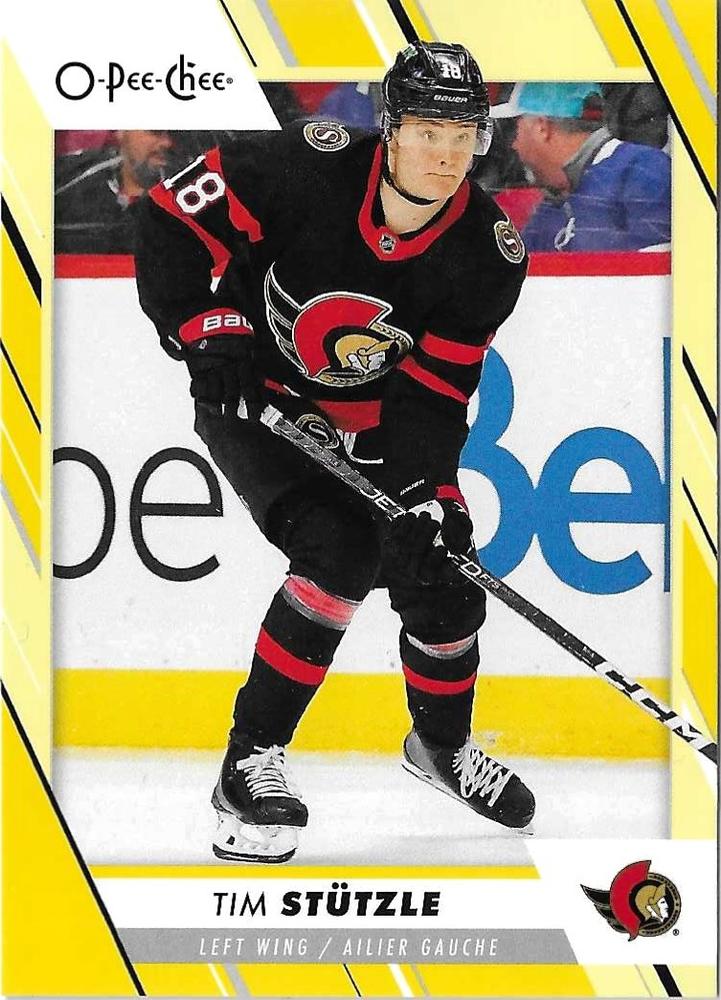 Tim Stutzle #163 Ottawa Senators | 2023-24 O-Pee-Chee Yellow Border