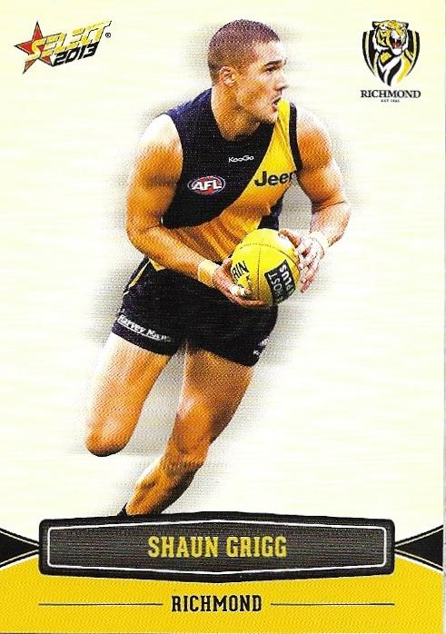 Shaun Grigg #164 Richmond Tigers | 2013 Select AFL Champions