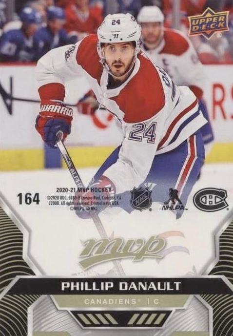 Phillip Danault #164 Montreal Canadiens | 2020-21 Upper Deck MVP Puzzle Backs